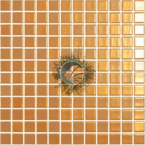 Mosaïque piscine doré métallisé
