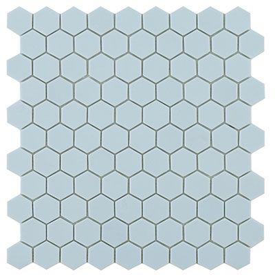 M² Mosaïque Hexagonal bleu clair mat