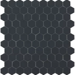Mosaïque hexagonal mat noir