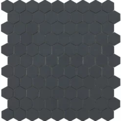 Mosaïque hexagonal mat gris foncé