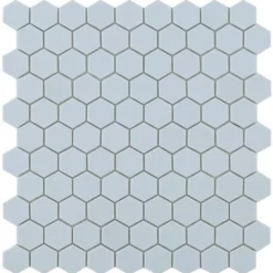 Mosaïque hexagonal mat bleu clair