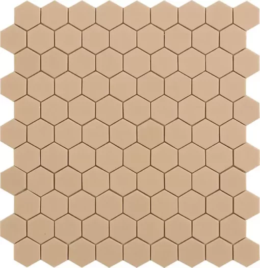 Mosaïque hexagonal mat beige
