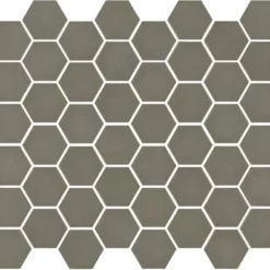 Mosaïque hexagonal mat taupe