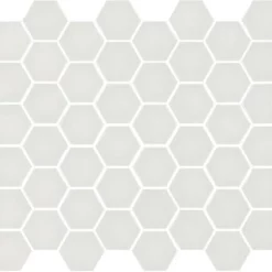 Mosaïque hexagonal mat blanc