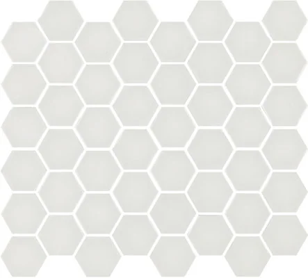 Mosaïque hexagonal mat blanc