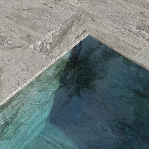 piscine margelle grise