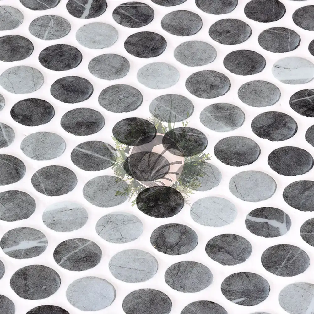 Mosaïque Ronde Storm Gris – Image 3