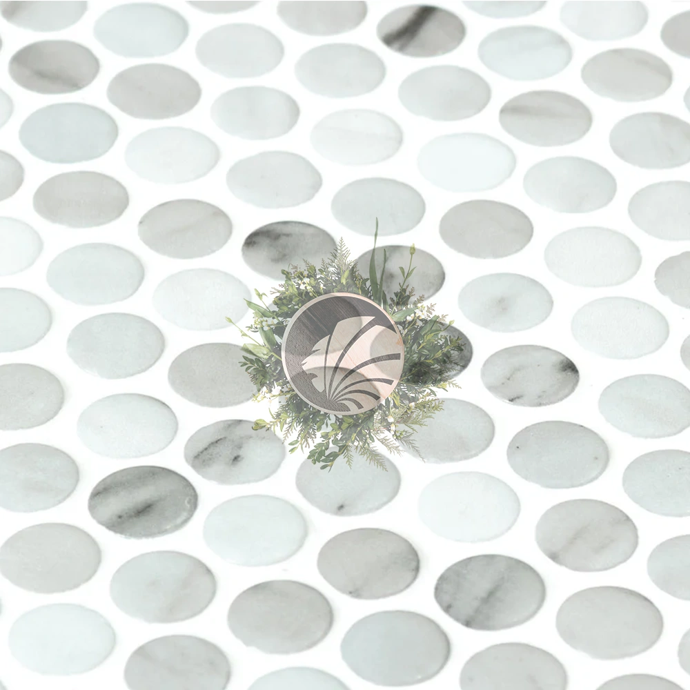 Mosaïque Ronde Thassos – Image 3