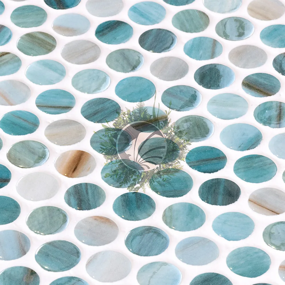 Mosaïque Ronde Zaira Bleu – Image 2