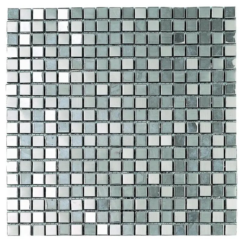 Mosaïque Métallique Argent